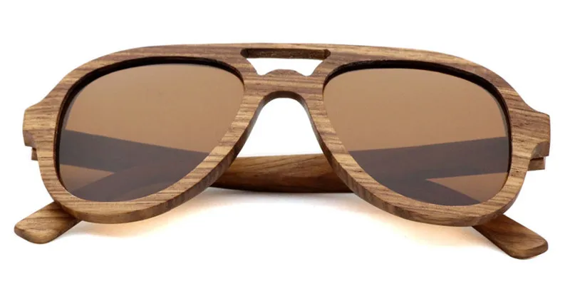 Классический Для мужчин солнечные очки с поляризованной древесиной стеклами Для женщин Bamboo ВС стекла UV400 защиты Rtro Pilot Sunglasses