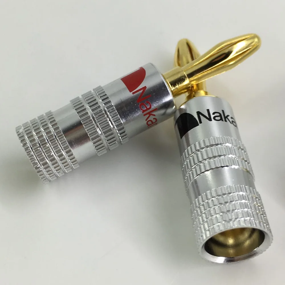 12 шт./24 шт./лот Новинка 4 мм Золотой штекер Nakamichi для динамика разъем банан