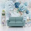 Custom Wallpaper Nordic Style Hand-painted Peony Floral Pastoral Mural Living Room TV Background Wall Painting Papel De Parede ► Photo 3/6