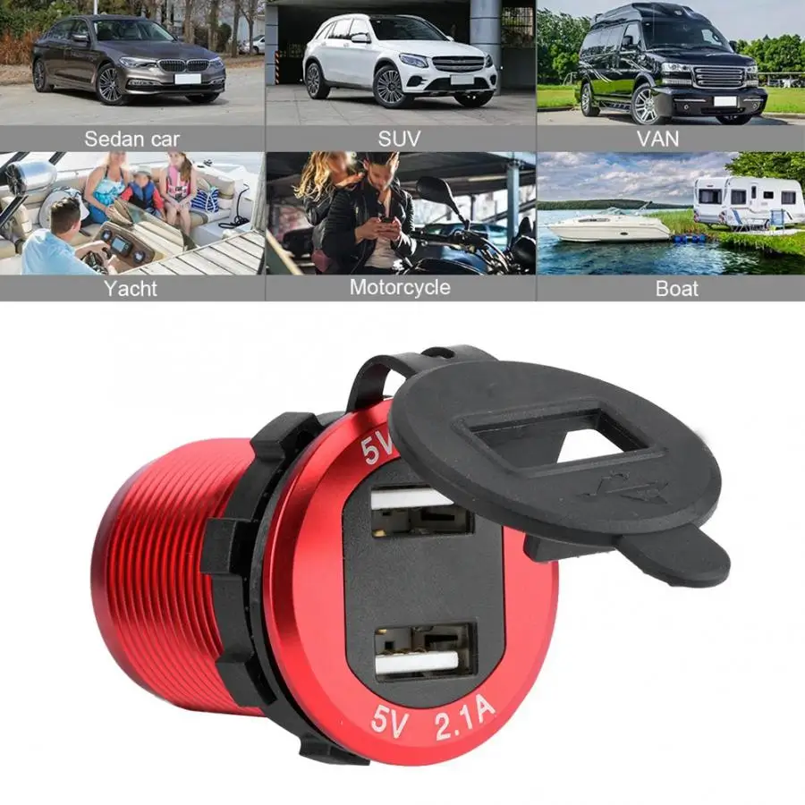 Авто аксессуары 5 в 4.2A двойной зарядное устройство USB с 24 в вольтметр для автомобиля мотоцикла araba aksesuar