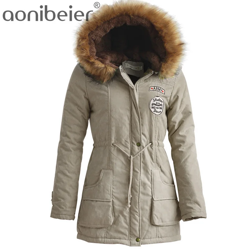 Snow Coat 2017 Fashion Winter Women's Parka Cotton Padded