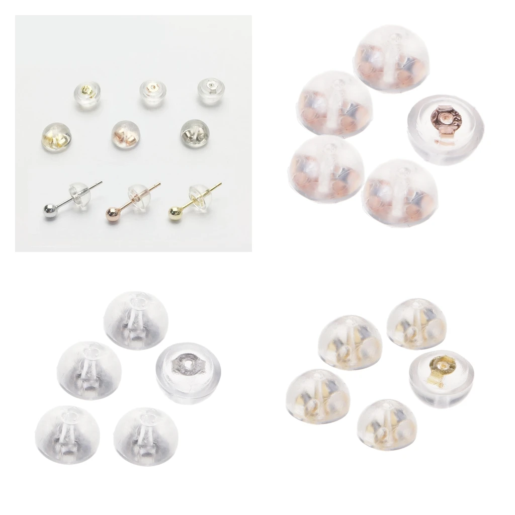 10 Pieces Hypoallergenic Silicone Earring Backs Small Secure Grip for Most Earrings DIY findings Fashion Jewelry Accessories