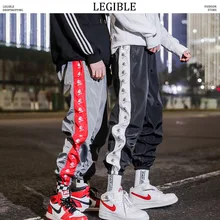 Разборчивая уличная одежда с боковыми полосками, Мужские штаны для бега, мужские эстетические модные спортивные штаны, мужские винтажные корейские весенние штаны