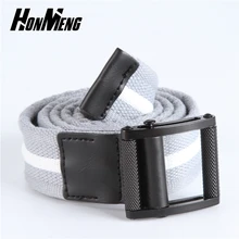 

[HONMENG]Western Style Fashion Men Belts Casual Canvas Belts Famous Brand Designer Cintos Black Luxury Jeans Belts For Men