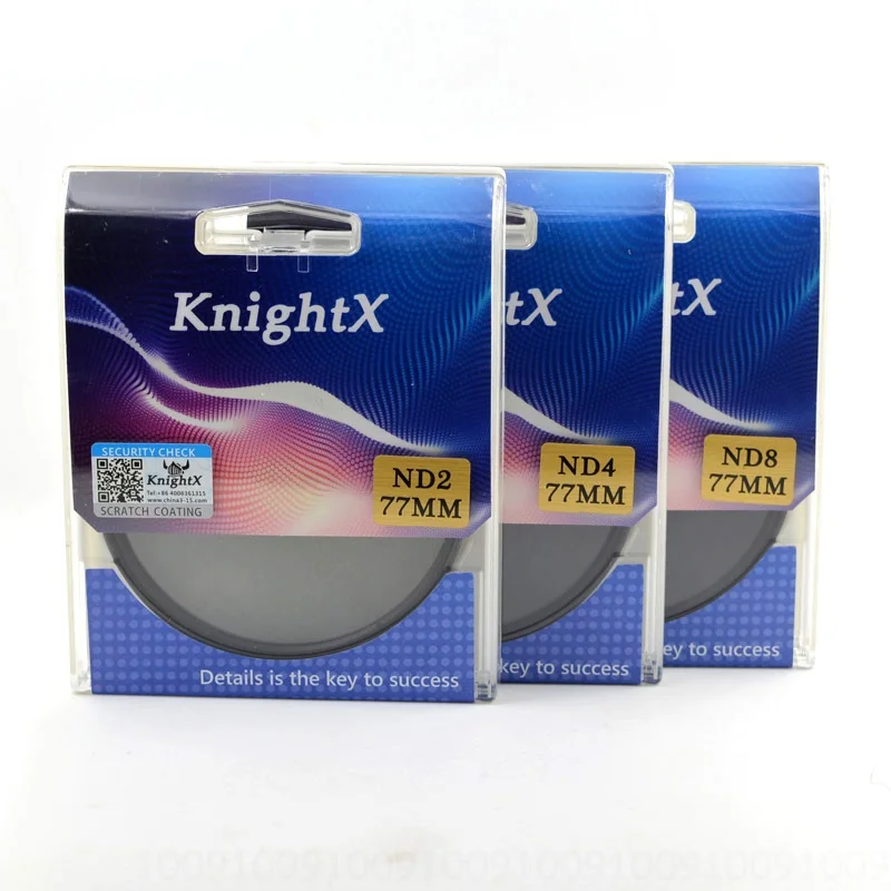 ND2 ND4 ND8 KnightX ND2 ND4 ND8 ND16 ND 52 мм 55 мм 58 мм 67 мм 77 мм фильтр для объектива камеры для canon eos sony nikon 700d светлый цвет фотографии - Цвет: ND2 ND4 ND8