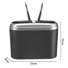 Автомобильная корзина для мусора мини авто автомобиль мусора пыли с двойной крышкой держатель мешка для мусора может 0.8L LB016