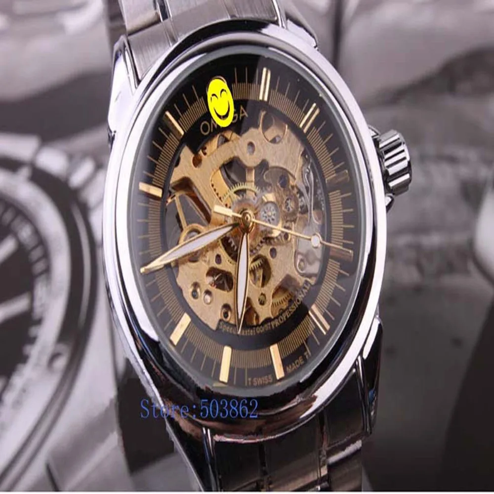 Watch Male Strip Mechanical Double Faced Cutout Casual Table Commercial | Наручные часы
