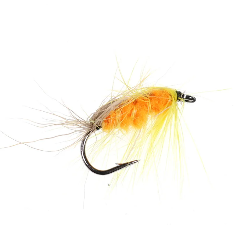 Isca de Pesca 10 Pcs #6 Inseto Isca Truta Moscas Caddis Ninfa Mosca Farpado Anzol Anzol Verme Lanoso Marrom Cabelo Veados Truta Besouro Voar 9 Ninfa Mosca Farpado Anzol Anzol Verme Lanoso