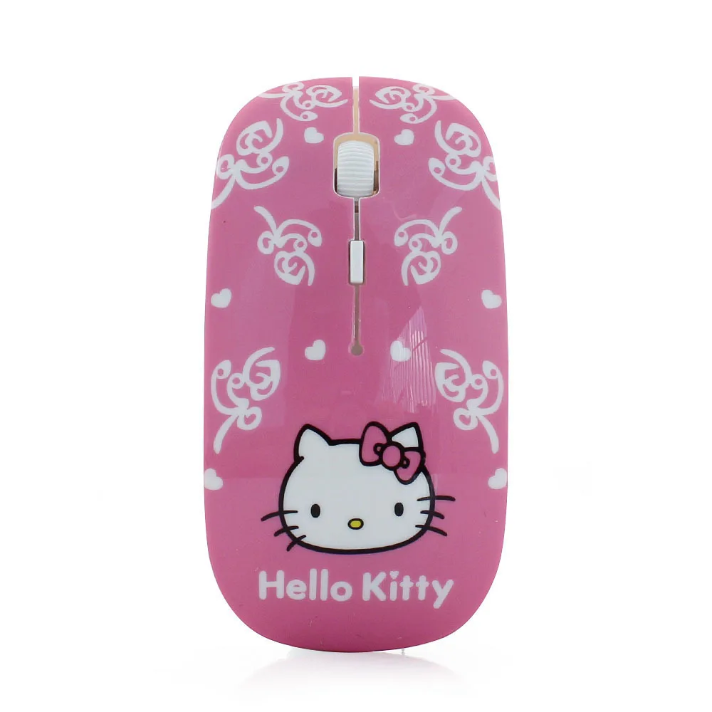 CHUYI hello kitty/паутина/британский флаг ультра тонкая беспроводная мышь 1600 dpi USB оптическая тонкая Mause компьютерная мышь для девочки подарок