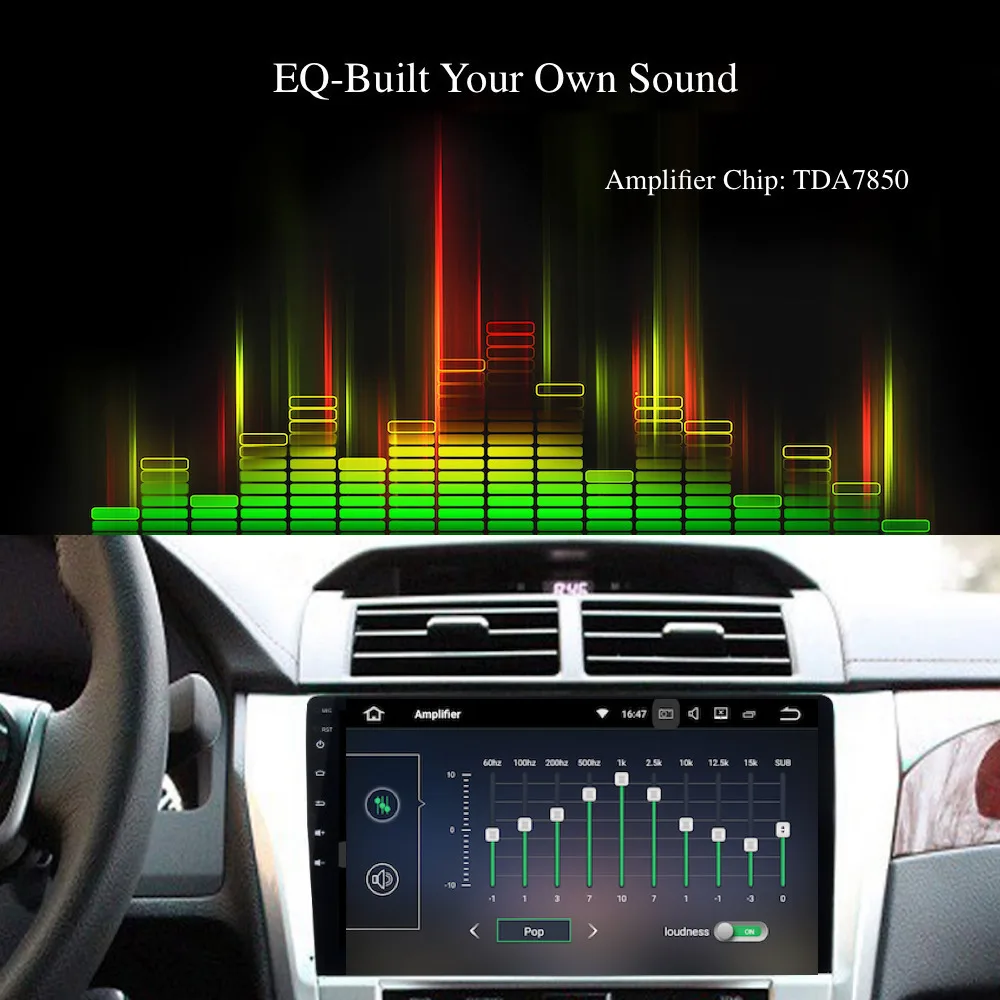 Best Android 8.0 Car Multimedia Player for Toyota V50 Navigation 2012 2013 2014 with 10.2" Touch Screen 4*45w Speaker RDS 7