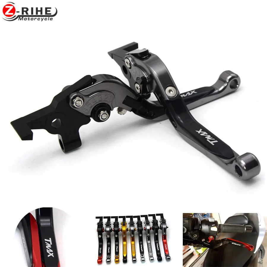 motorcycle foldable&adjustable brake clutch levers for YAMAHA T-MAX500 TMAX500 T-MAX530 TMAX 530 T-MAX XP530 T-MAX XP500 MAX530 brake pads set for yamaha xp500 tmax500 t max500 xp 500 t max t max tmax 2008 2009 2010 2011 sv tech max abs