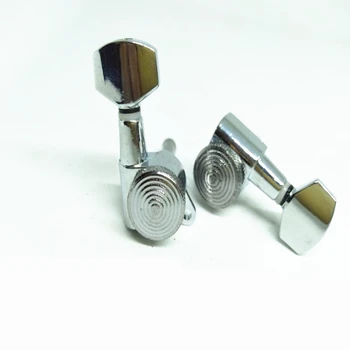 

Totally enclosed type 6PCS Sealed Machine Heads Electric Guitar String Tuning Pegs Keys Tuners 3L3R Chrome -Small Button
