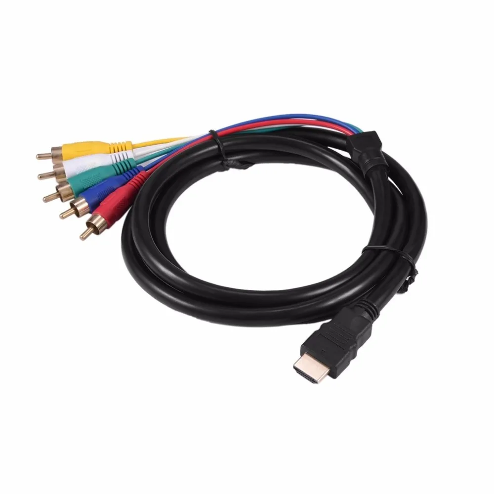 1 5 м HD 1080P HDMI к 5RCA папа мужчине Видео Аудио кабель конвертер адаптер для HDTV DVD и