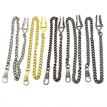 Бронзовый/серебристый/черный/золотой/медный Винтажный стиль 5 цветов на выбор Розничная карманные часы из сплава держатель ожерелье цепочка для мужчин и женщин