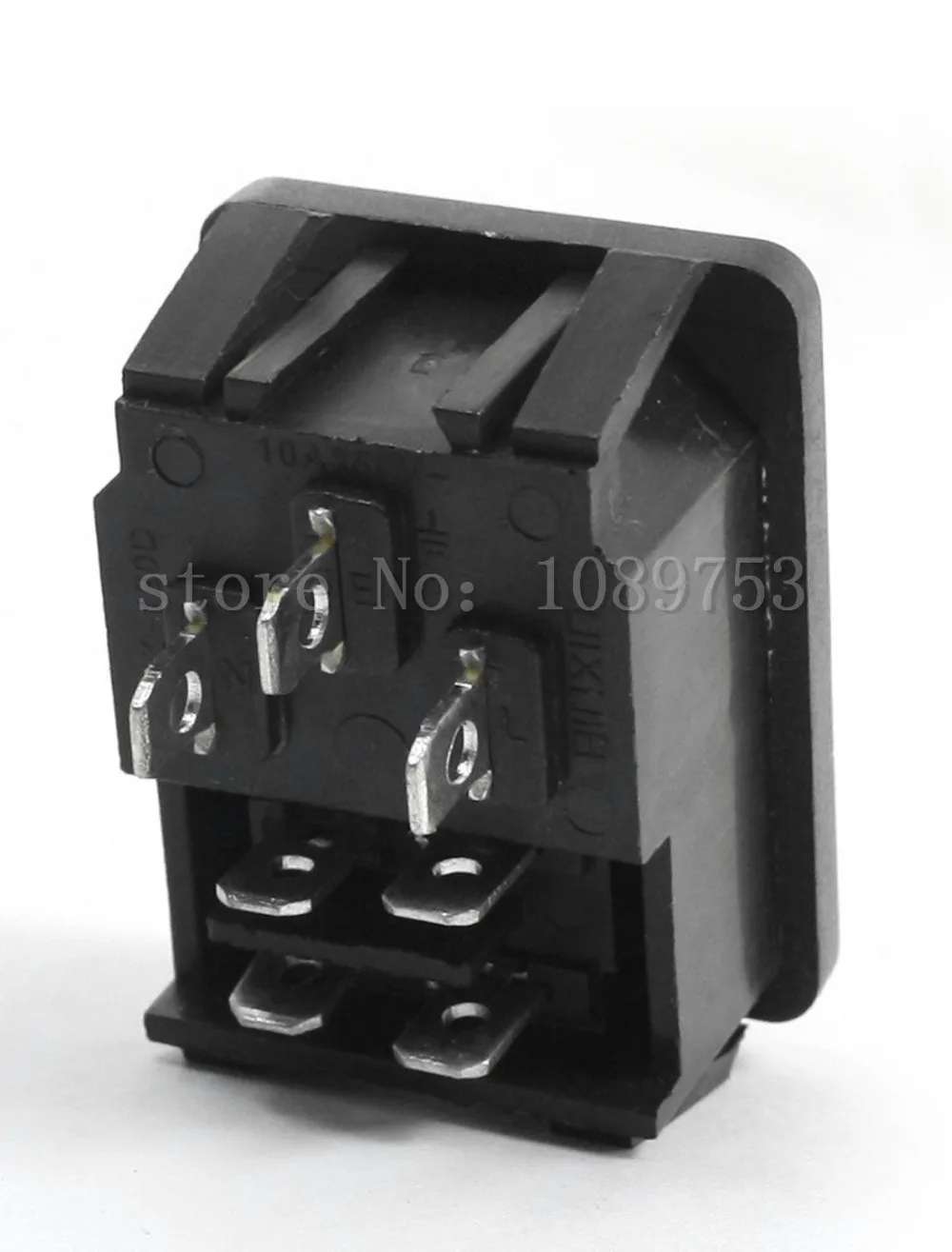 Панель крепление зеленый кулисный переключатель IEC320 C14 3 Булавки Plug Мощность разъем AC250V 10A