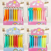 48 шт./лот мультфильм гелевая ручка фрукты donut Кошка Лошадь утка собака кактус kawaii Дети Приз знак ручка Творческий акция подарок