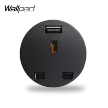 Wallpad L6 черный белый серый 13A Великобритания вилка электрическая розетка с 2.1A usb зарядным портом модульная DIY комбинация