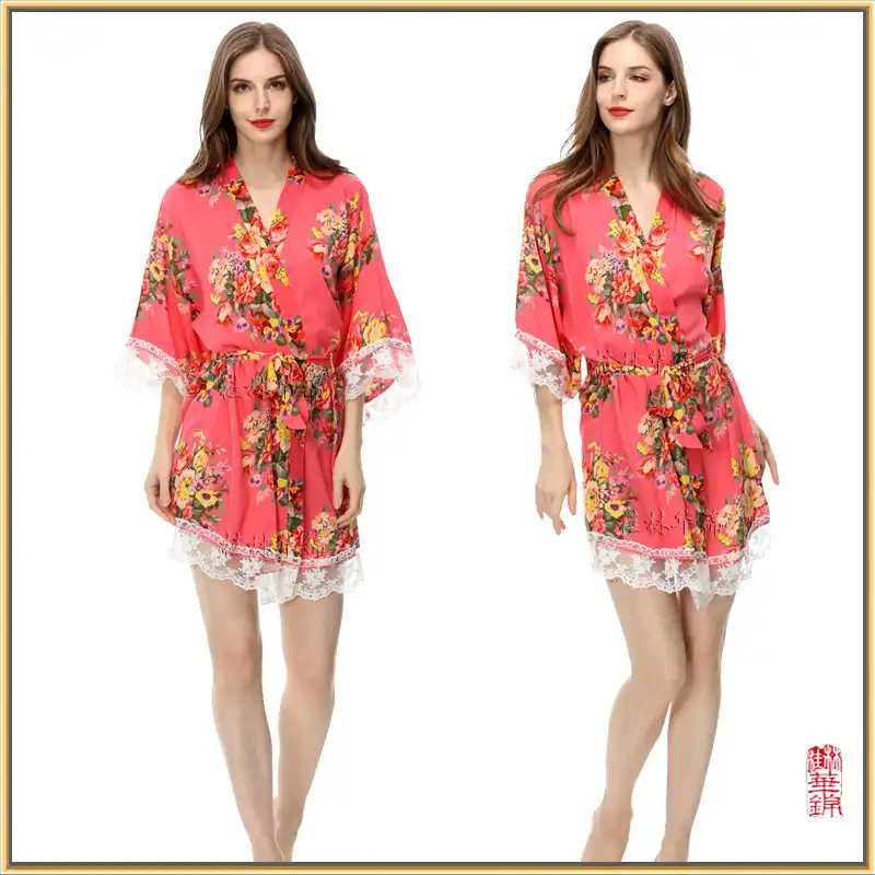 floral bridesmaid robe