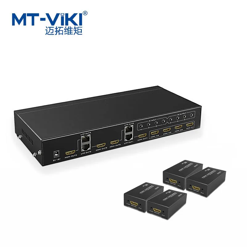 

MT-ED404 4x4 HDMI matrix switcher 50m HD network port extended reception MT-ED404