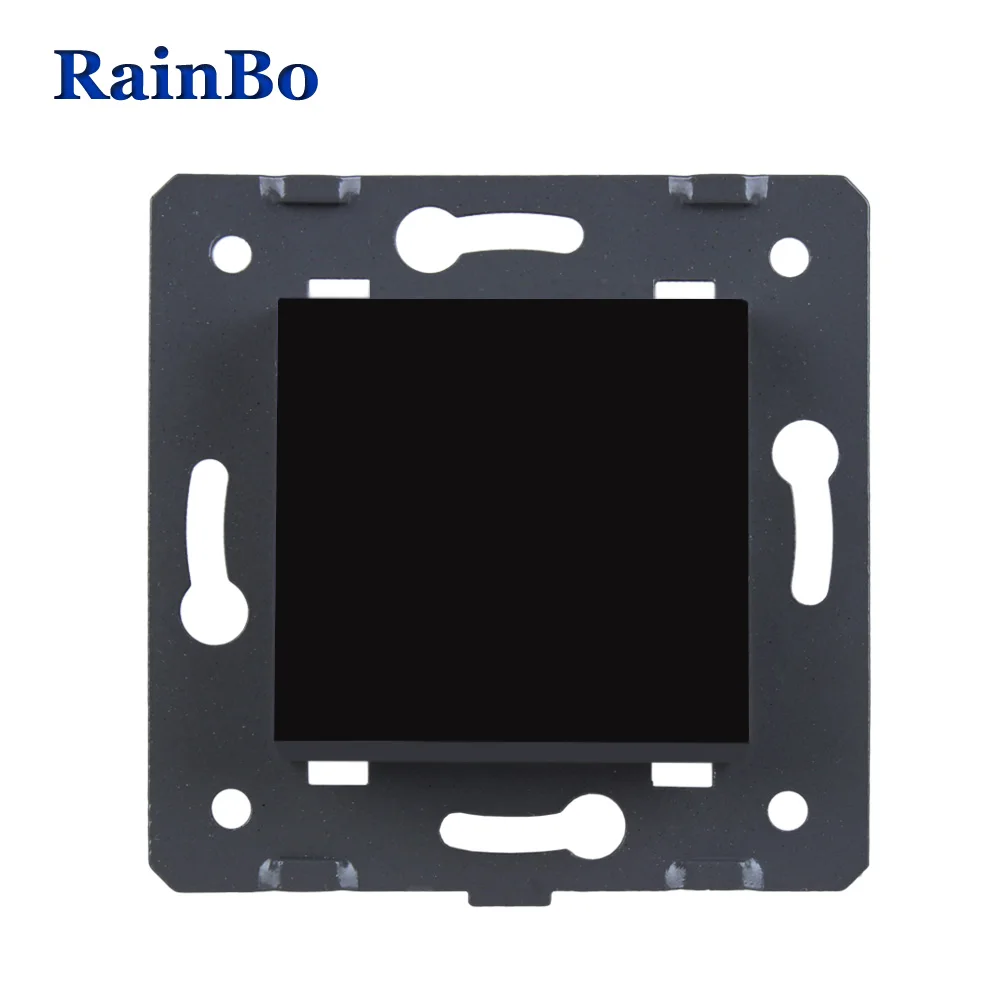 RainBo 1gan1way-кнопочный переключатель-части пластик-материалы DIY-функция аксессуара-ключ настенный выключатель ЕС-стандарт A711W/B