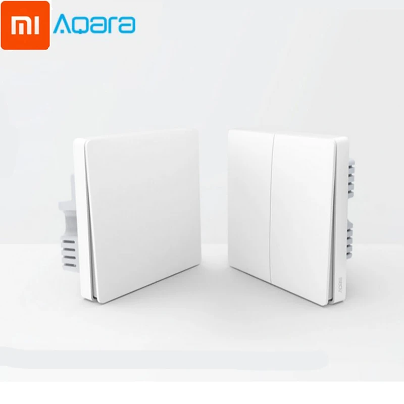 Online Xiaomi Aqara Smart Wand Schalter Control Licht Drahtlose Schalter Zigbee Keine Neutralen Null Feuer Linie Einzel Feuer Draht Smart Remote ligh