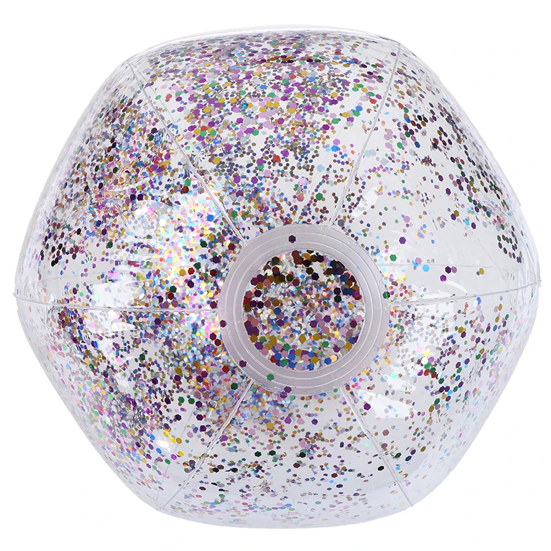 Прозрачный Bling шар для плавания игрушки круглые надувные блестки внутри пляжный мяч для бассейна, погружаемый в воду уличная игрушка