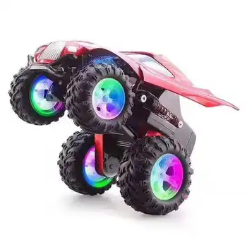 

cartoon stunt tumbling remote control car children's toy six-way rc high speed Off-road climbing buggy dance and music cars