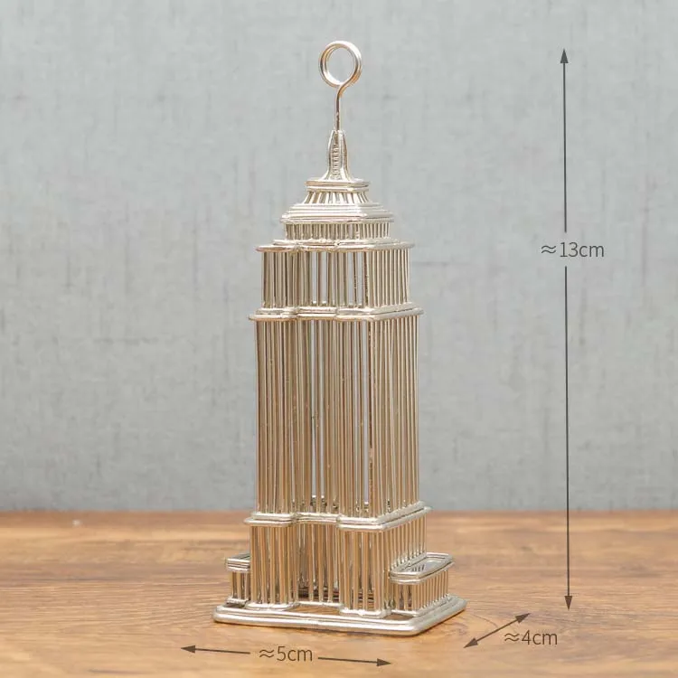 Steel Wire Model Doodles Destinations Empire State Building Architecture Replica Statue Card Holder and Award - Цвет: S