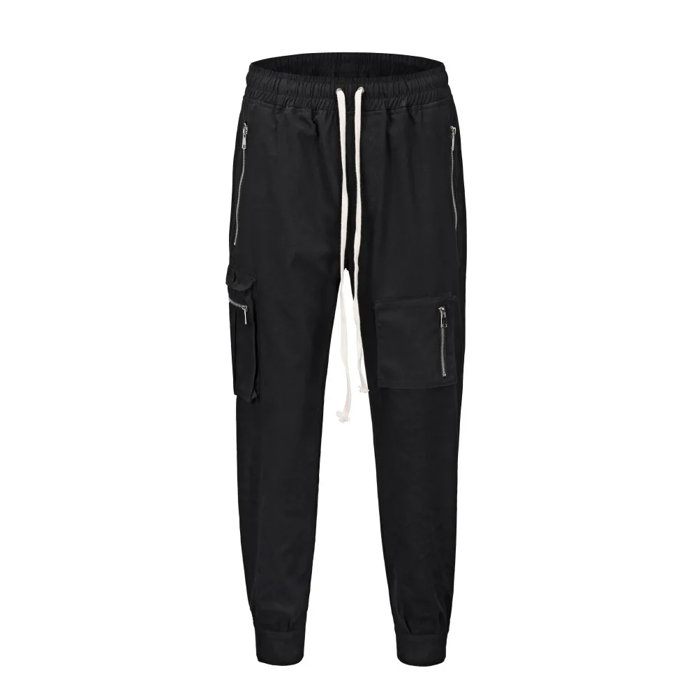 VFIVEUNFOUR Pockets Patchwork Harem Pants Men 2019 Harajuku Elastic Waist Drawstring Joggers Male Streetwear Cargo Pants 