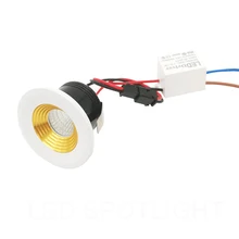 20 шт. мини COB светодиодный светильник 3 Вт лампы для шкафа потолочный Точечный светильник с Светодиодный драйвер белый теплый белый AC85-265V круглый встраиваемый