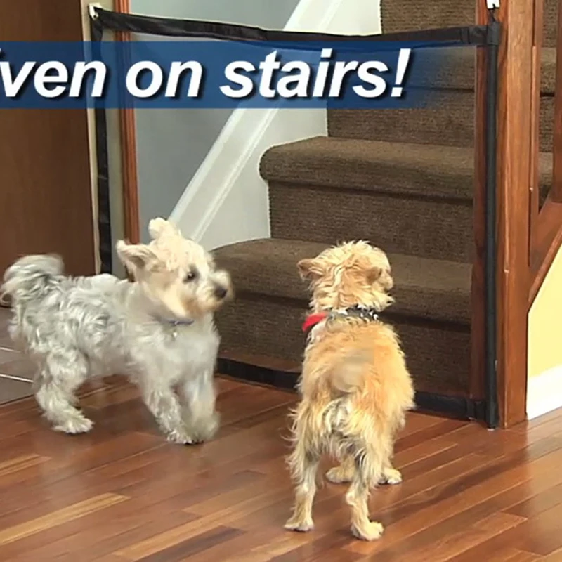 

2 sizes Dog Gate The Ingenious Mesh Magic Pet Gate For Dogs Safe Guard and Install Pet Dog Safety Enclosure Dog Fences