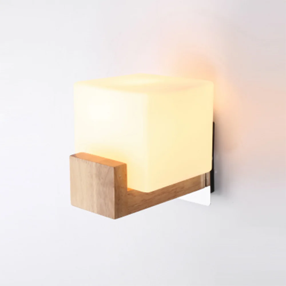 

Indoor Lighting Wall Lamp 110-220v Led Bathroom Mirrors Sconce Wall Light E27 Wall Mounted Bedside Reading Wood Lamps Luminarias
