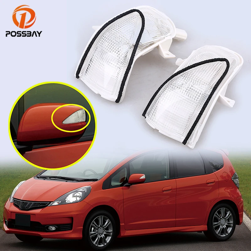 

POSSBAY Side LED Mirror Lamps for 2009 2010 2011 2012 2013 Honda Jazz Hatchback Car Rearview Mirror Turn Signal Lights