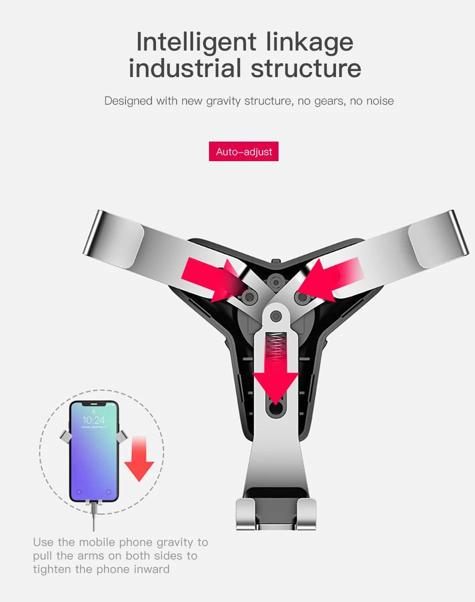 !ACCEZZ Gravity Car Phone Holder Stand Air Vent 360 Degree Rotation Universal 4-7 inches For iphone Xiaomi Samsung Auto Bracket (3)