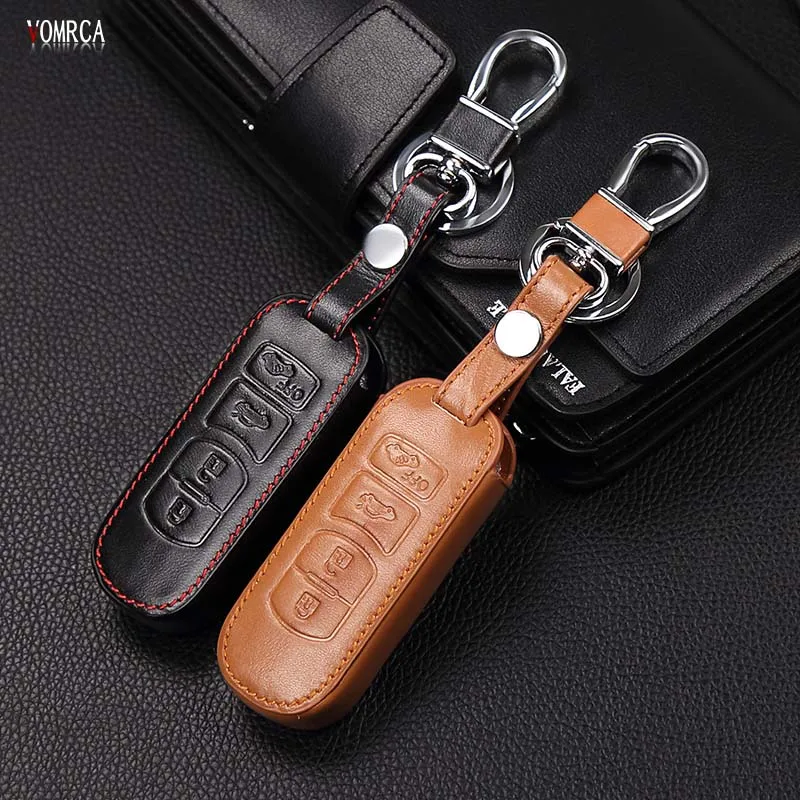 100 leather car key cover 4 button for font b MAZDA b font 3 6 MX