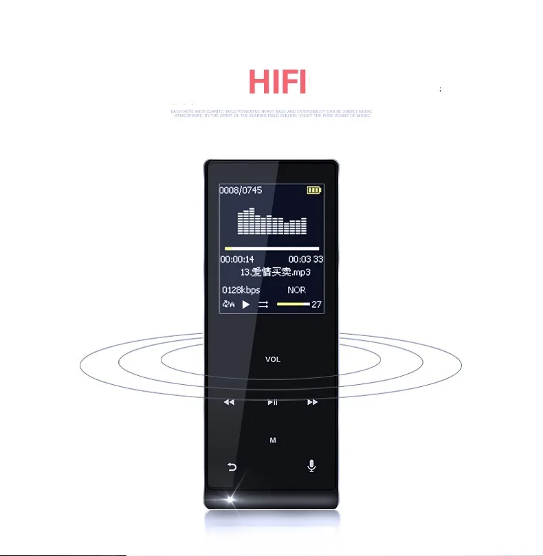 Bluetooth HIFI MP4 Player 8G Touch Screen MP3 Multi-language Shatterproof Scratch Resistant Pedo Meter Recorder E-Book Video (3)