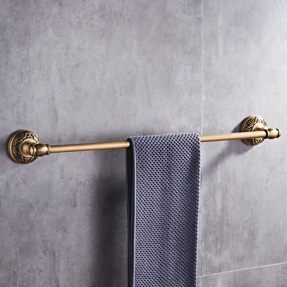 

A1 Space aluminum antique bathroom single rod towel rack hardware pendant brushed hanging towel bar wx6211546