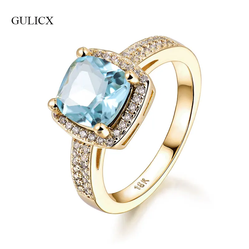Buy GULICX Romantic Wedding Rings For Women Light blue