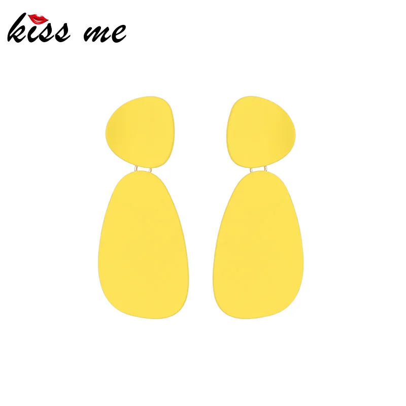 

Kiss Me Long Simple Style Irregular Black&Yellow Pendant Drop Earrings Minority Women Drop Earrings Fashion Jewelry