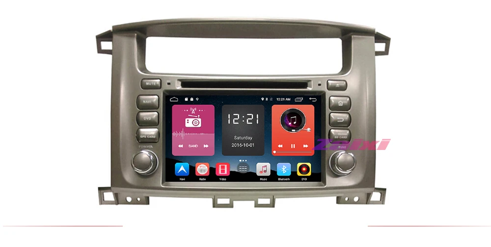 ZaiXi 2 DIN Android Touchscreen For Toyota Land Cruiser 100 2002~2008 Car Multimedia Player Bluetooth GPS Navigator Radio Player 7