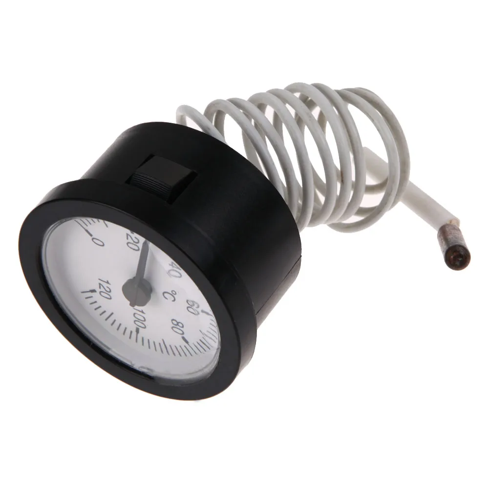 Capillary Thermometer Analog Water Temperature Sensor Gauge Liquid Gas