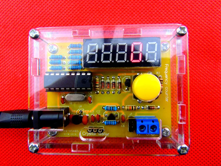 DIY наборы от 1 Гц до 50 МГц кварцевый генератор счетчик частоты цифровой светодиодный PIC с Чехол