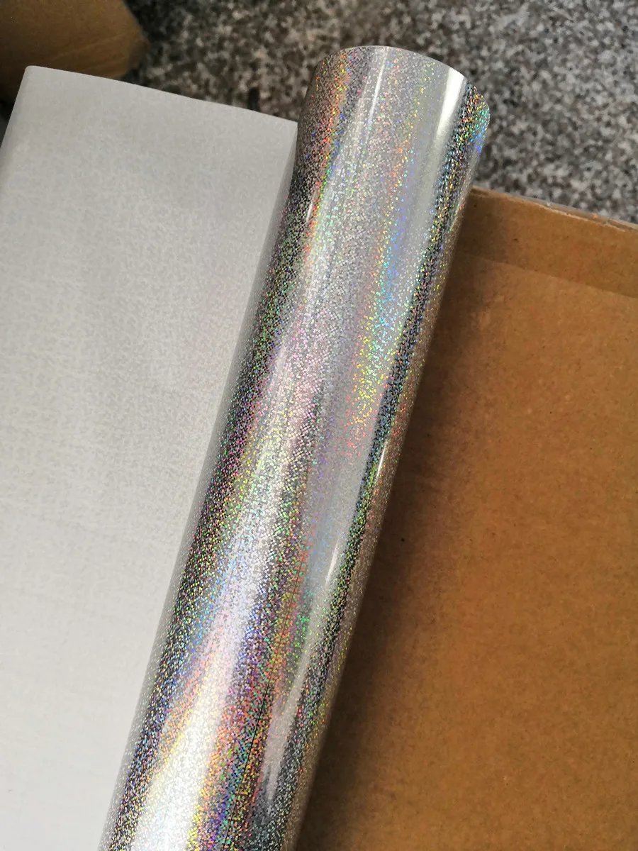 Hot stamping foil holographic foil silver small chaos pattern hot press on paper or plastic heat