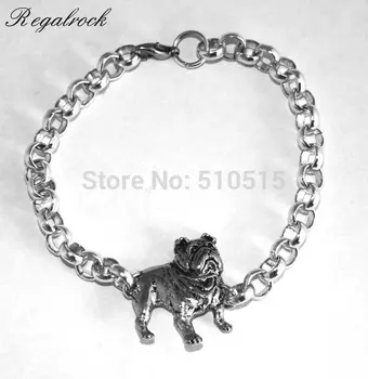 

Regalrock Fashion English British Bulldog Charm Bracelet