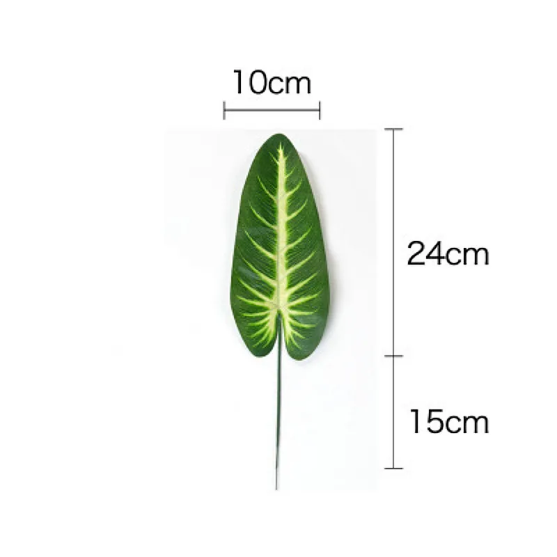 1pc Artificial Plants Banana Leaf Palm Tropical Plant Green Leaves Home DIY Decoration Wedding Party Office Store Decorations