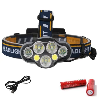 

7000lm XM-L T6 COB LED Headlamp Headlight USB Charging Flashlight Head Torch Light Frontal Lantern Bike Lamp For Riding Camping