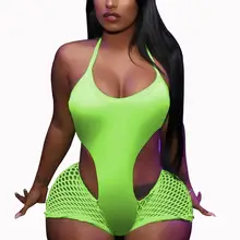 Сексуальный купальник в сеточку сплошной цельный купальник Женские сетчатые Купальные Костюмы Монокини Бикини Холтер купальный костюм женский