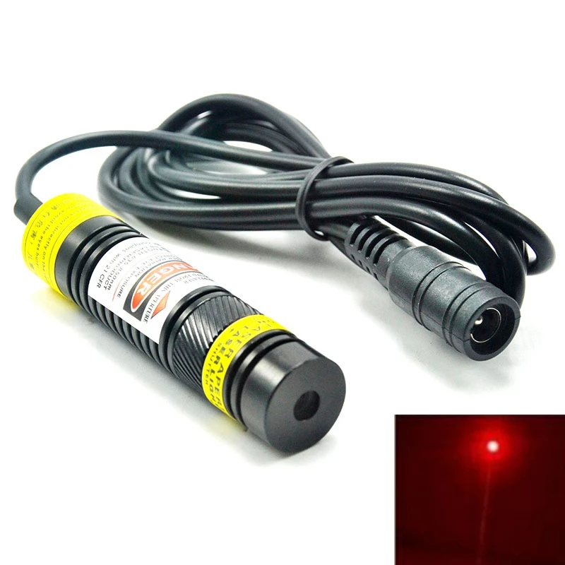 

16mm Dia 650nm 50mW Red Laser Module With Dot/Line/Cross Collimating Lens Focusable DIY Head Mitsubishi Diode