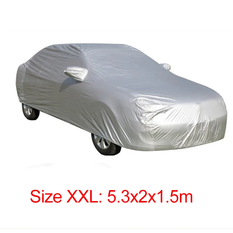 Полное покрытие автомобиля крытое наружное солнцезащитное тепло Защита от солнца пылезащитный анти-УФ устойчивый к царапинам Для Седана автомобильные протекторы костюм м - Название цвета: XXL(5.3x2x1.5m)
