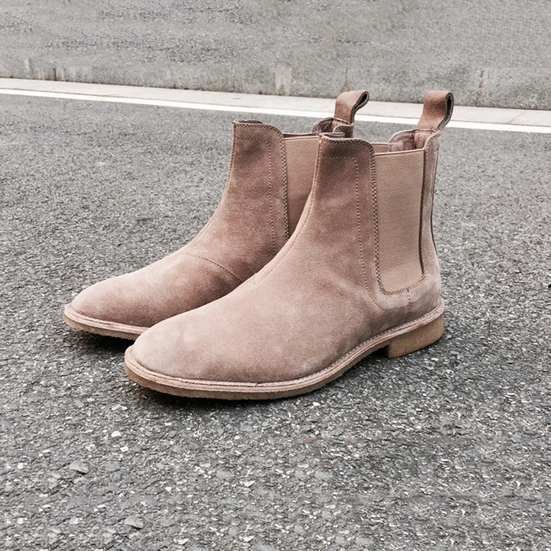 

FIDANEI 2018 Chelsea Boots 40-48 Style Men Shoes Chelsea Boots Genuine Leather Boots Real Leather Men Martin Boots